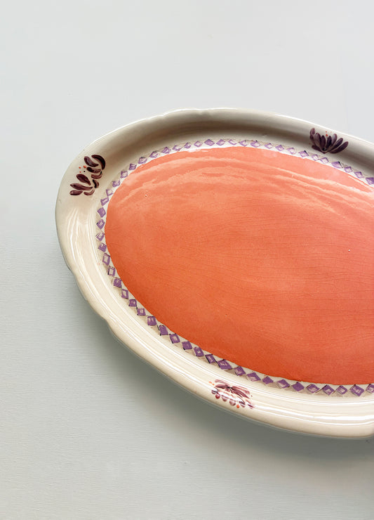 Bandeja oval base naranja