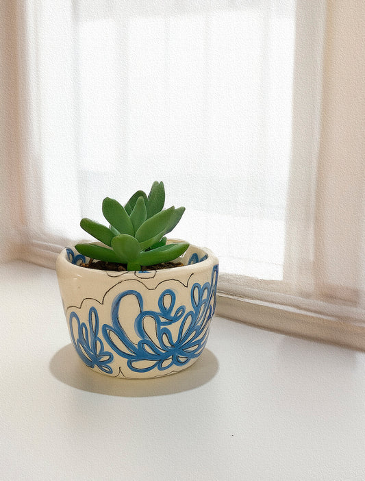 Mini maceta Peonia azul