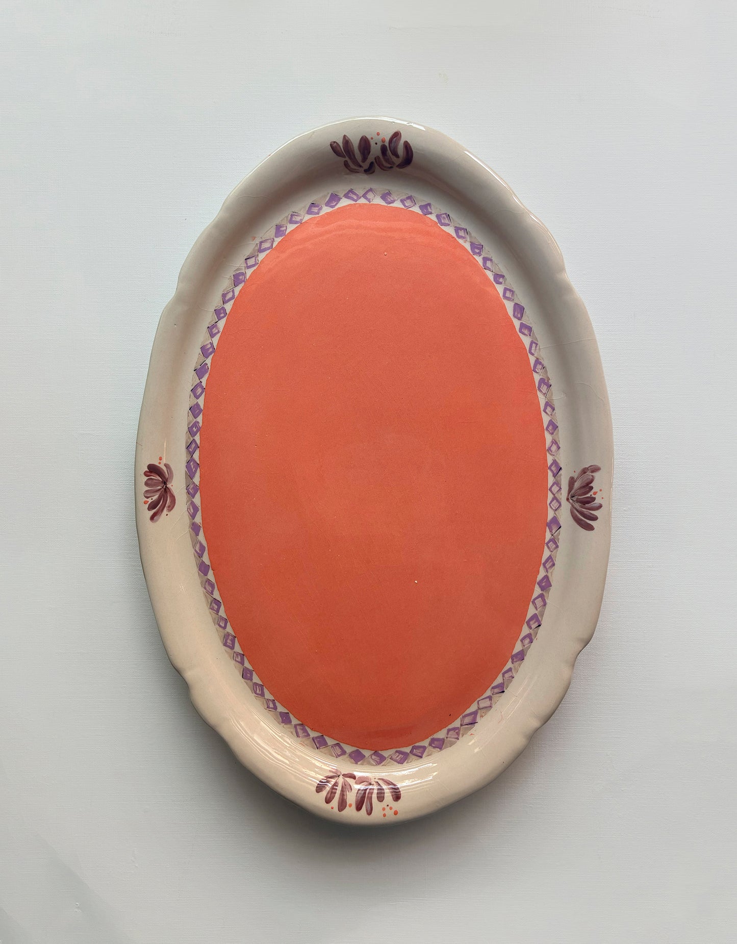 Bandeja oval base naranja