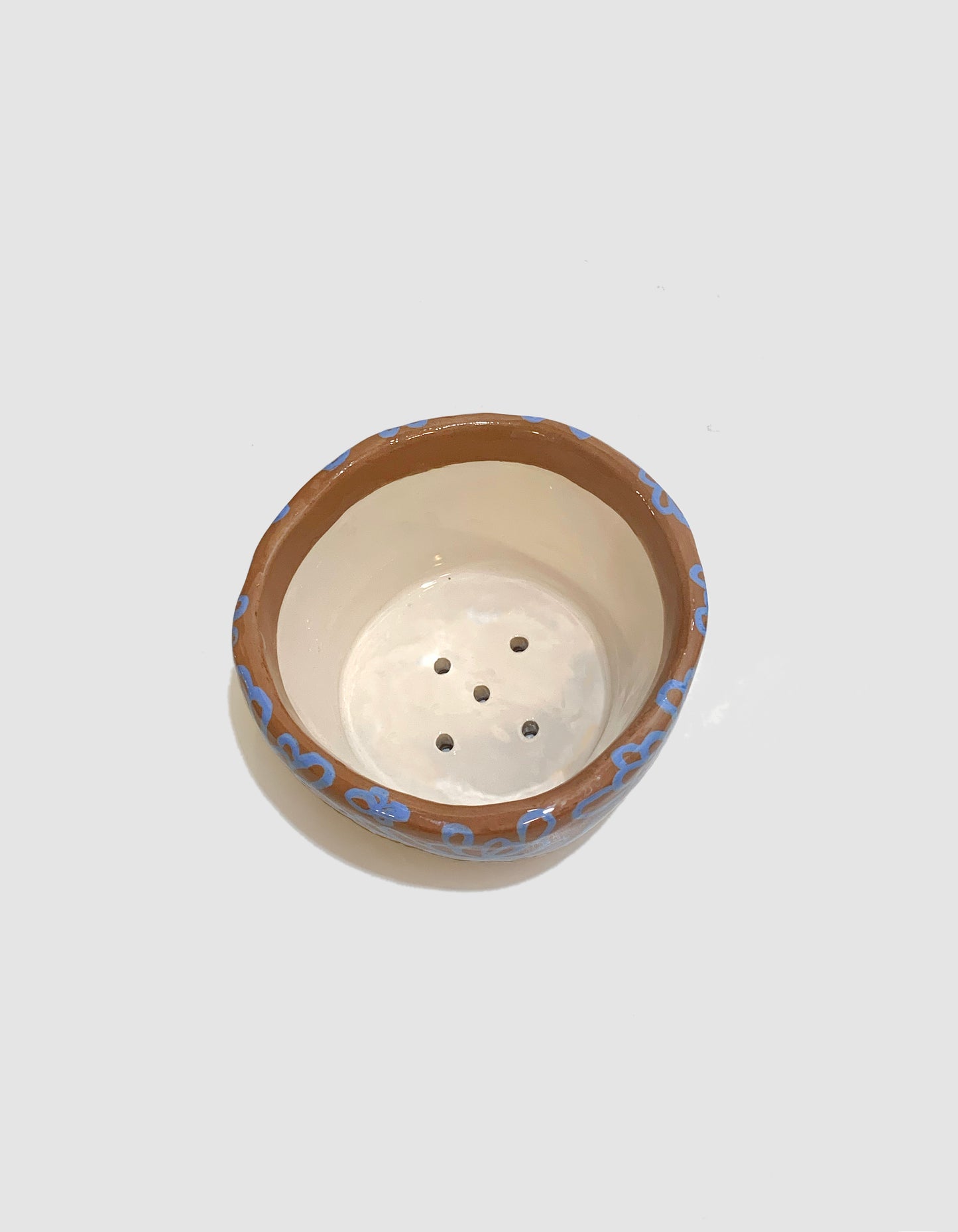 Maceta mediana Peonia celeste