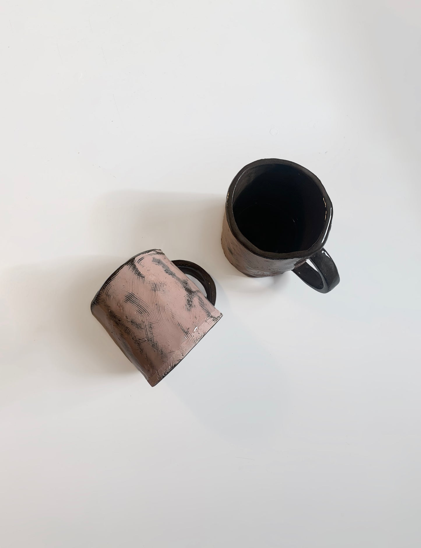 Set Tazas Rosa y marrón